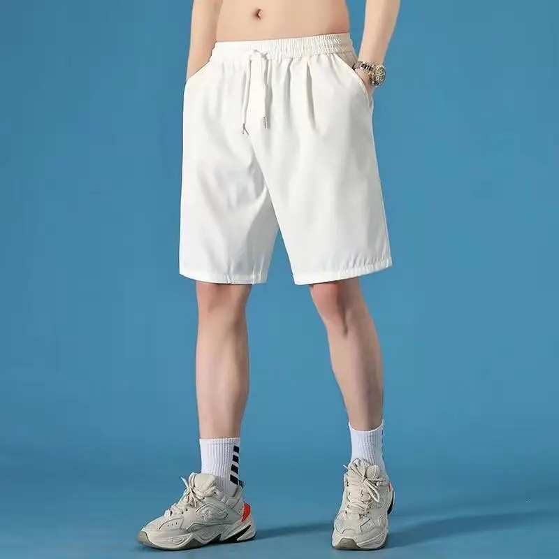 Men's Blue Ice Silk Summer Shorts Quick Drying - Image 5