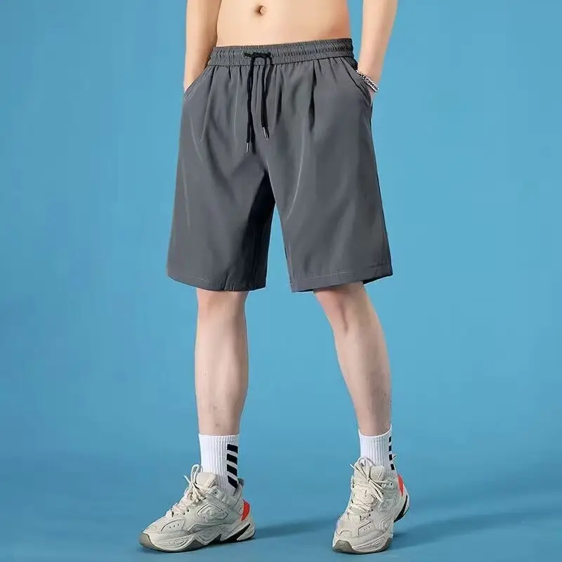Men's Blue Ice Silk Summer Shorts Quick Drying - Image 6