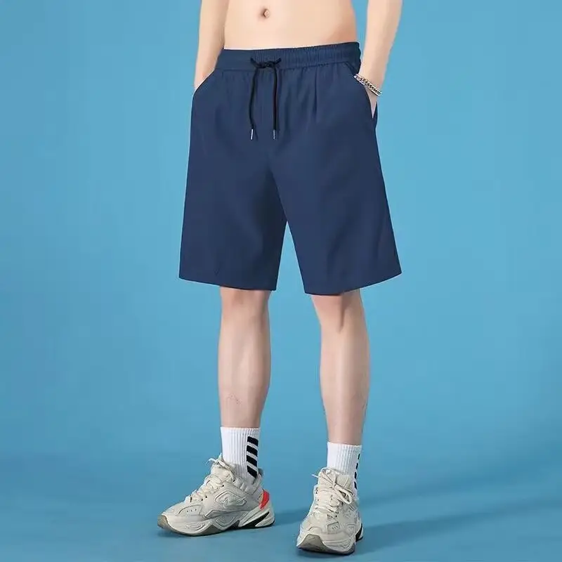 Men's Blue Ice Silk Summer Shorts Quick Drying - Image 8
