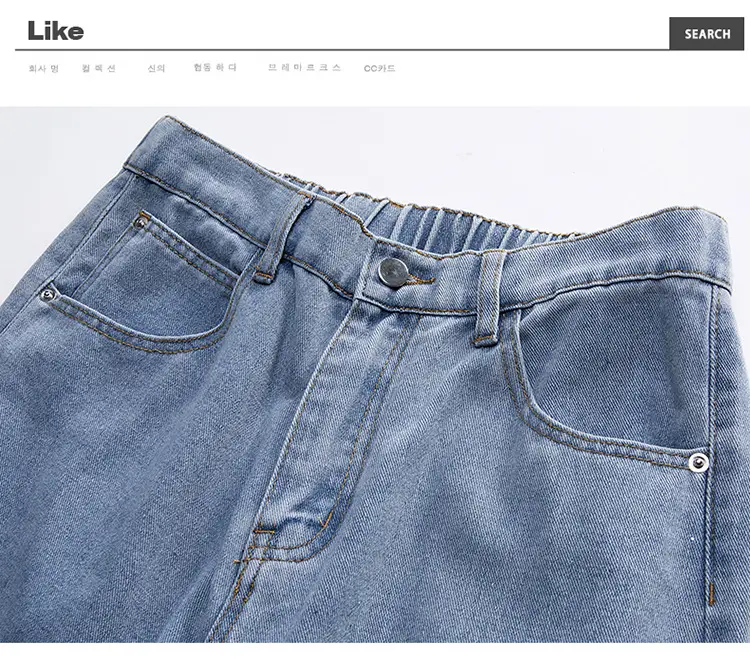 Men's Dark Blue Wide Leg Jeans High End Street Fashion — feature 16