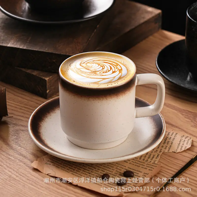 Japanese Ceramic Mug for Milk Tea Latte Coffee Vintage Design - Image 12