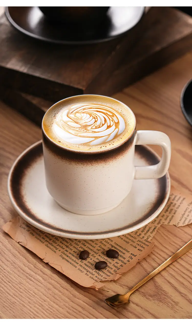 Japanese Ceramic Mug for Milk Tea Latte Coffee Vintage Design — feature 10