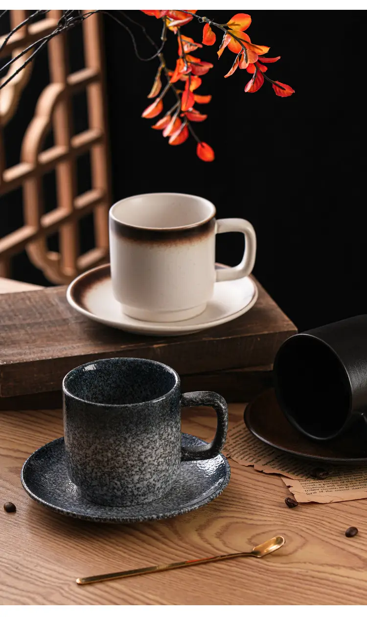 Japanese Ceramic Mug for Milk Tea Latte Coffee Vintage Design — feature 8