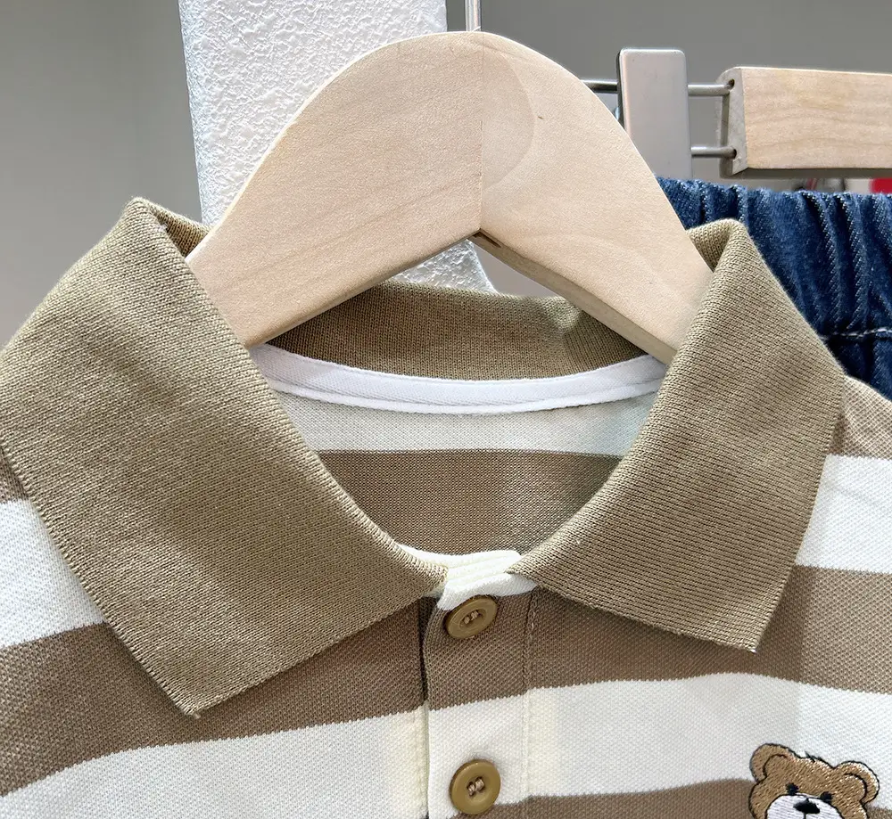 Boys' Striped Polo Shirt Long Sleeve Spring Autumn Wear — feature 7