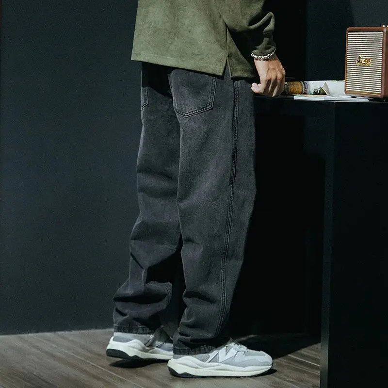 Autumn Fleece Jeans Boys Wide Leg Pants - Image 3