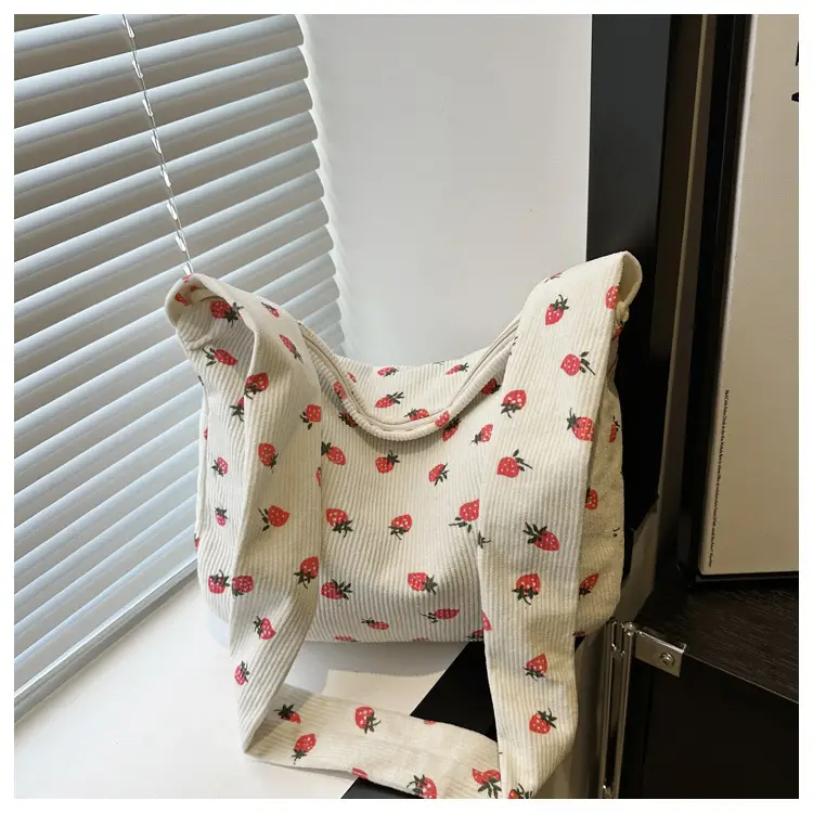 Strawberry Print Casual Tote Bag for Women — feature 10