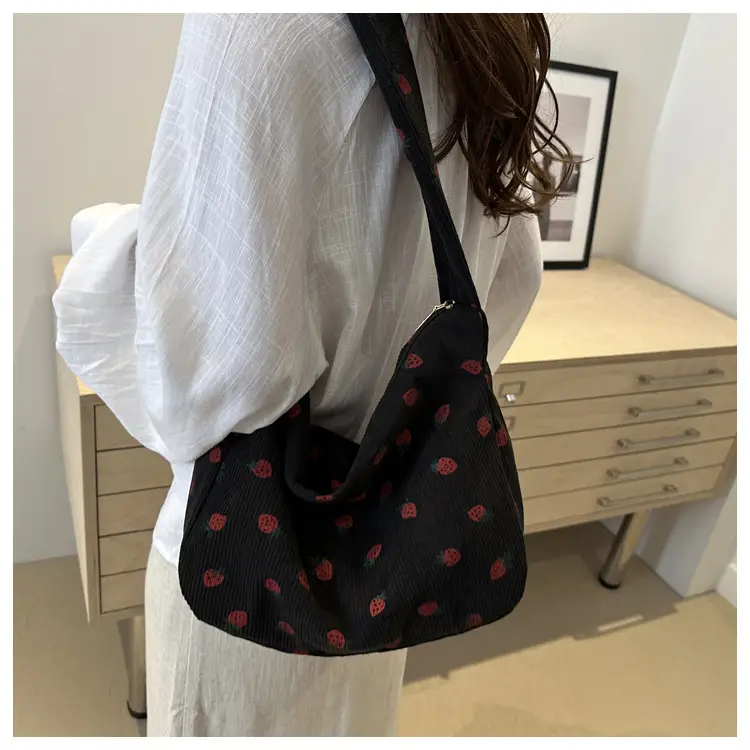 Strawberry Print Casual Tote Bag for Women — feature 26
