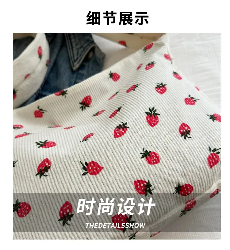 Strawberry Print Casual Tote Bag for Women — feature 4