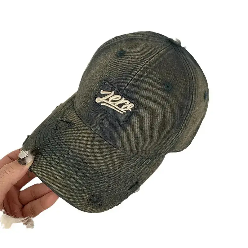 Women's Red Embroidered Baseball Cap with Sunshade - Image 13