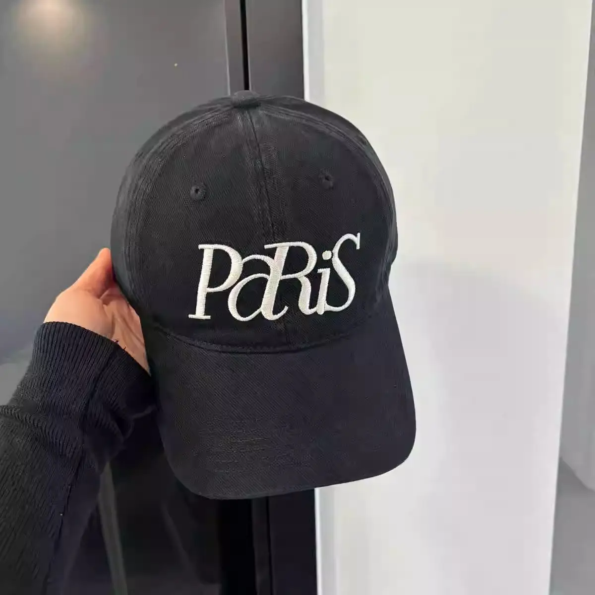 Paris Embroidered Beige Baseball Cap for Men Women — feature 1