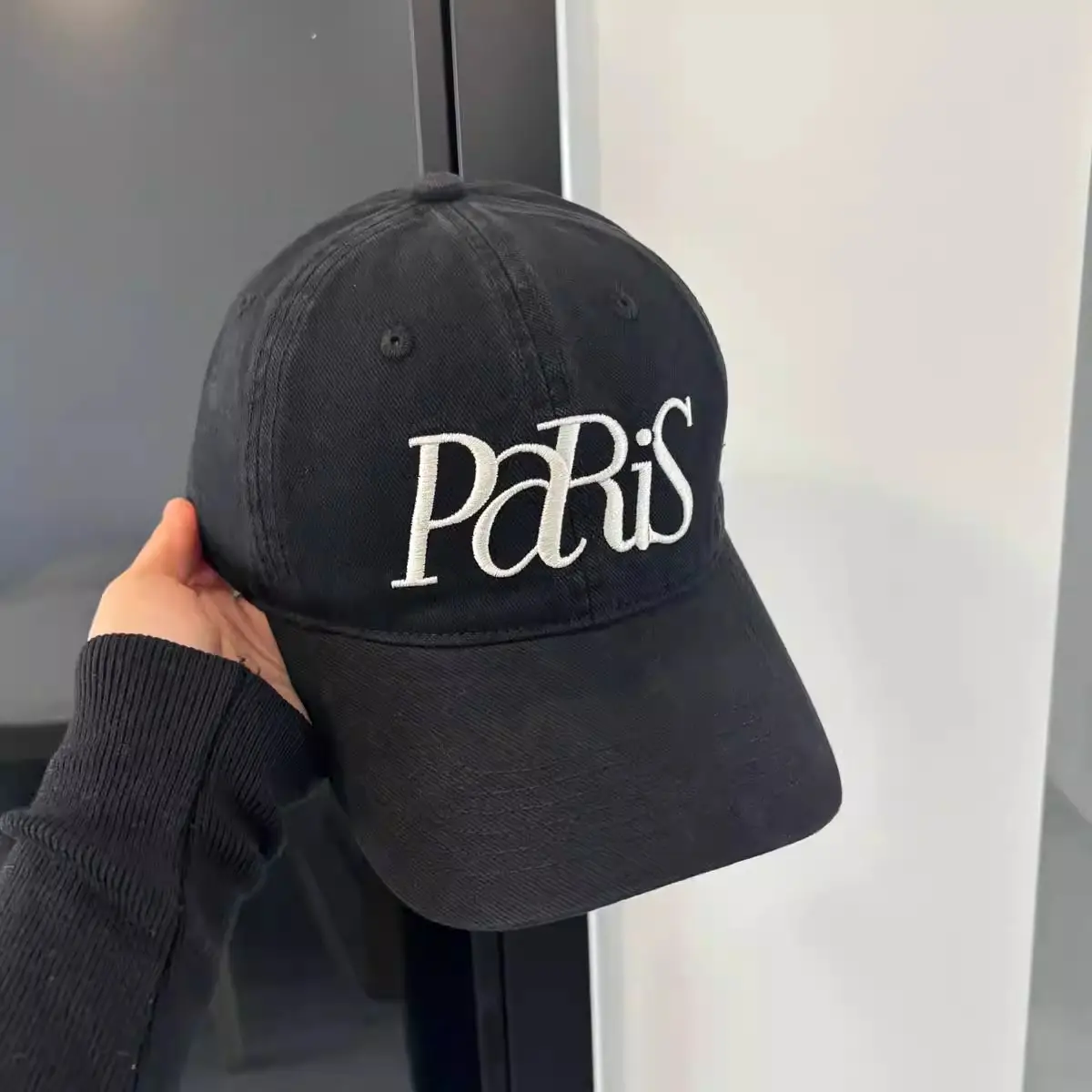 Paris Embroidered Beige Baseball Cap for Men Women — feature 2