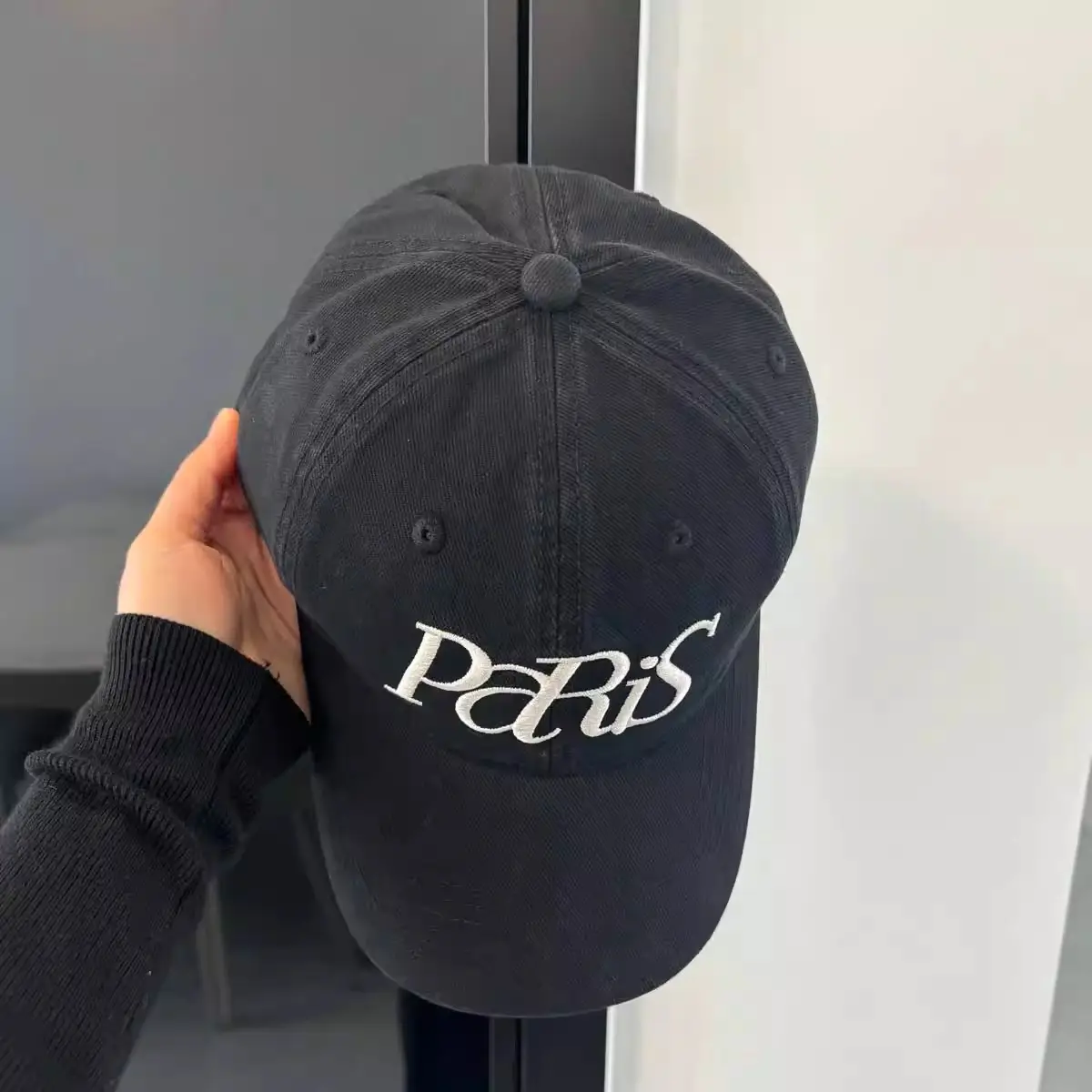 Paris Embroidered Beige Baseball Cap for Men Women — feature 3