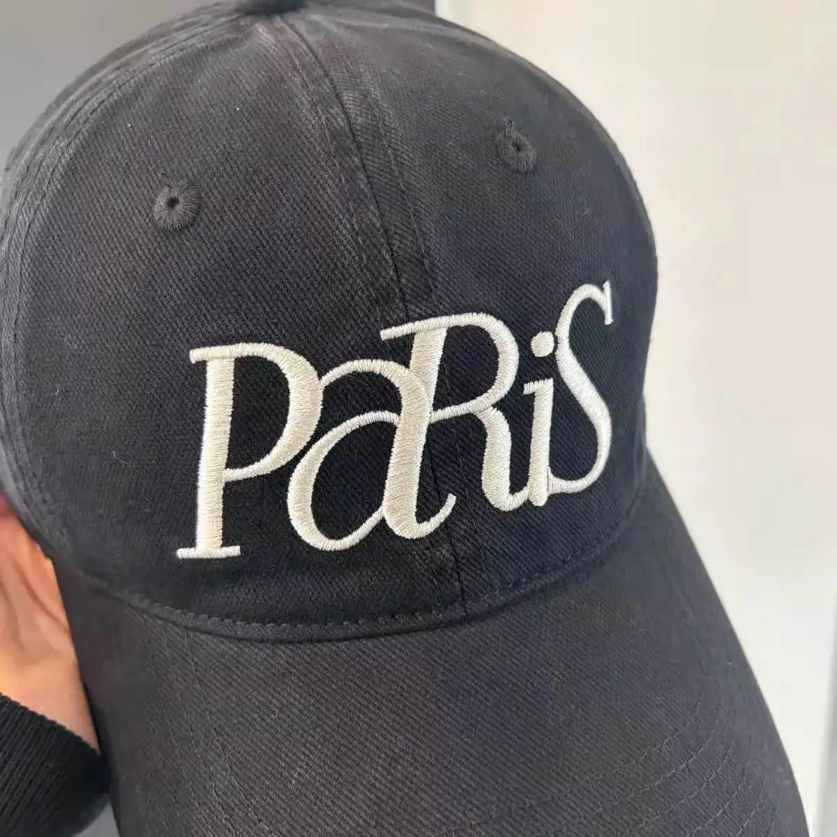 Paris Embroidered Beige Baseball Cap for Men Women — feature 4