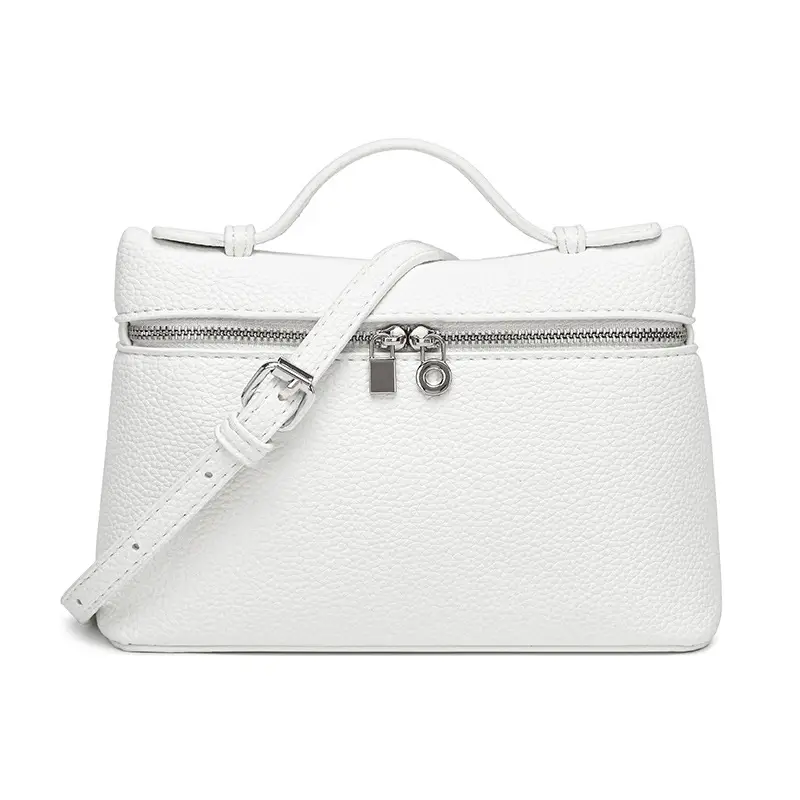 Black Leather Crossbody Shoulder Bag for Women