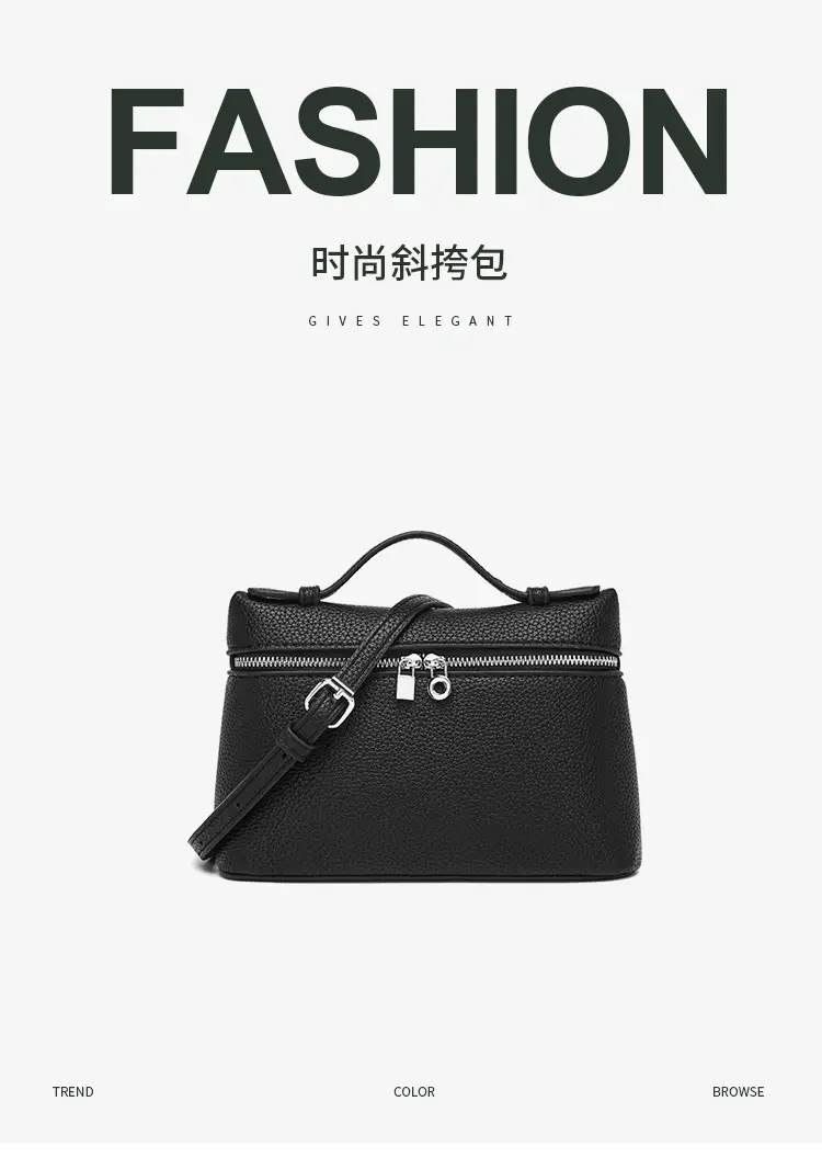 Black Leather Crossbody Shoulder Bag for Women — feature 1