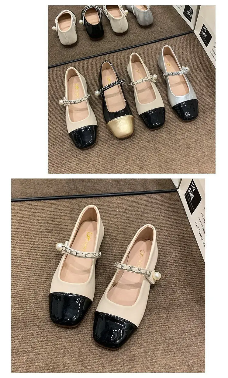 Mary Jane Women's Pearl Buckle Flat Shoes Autumn 2024 — feature 10