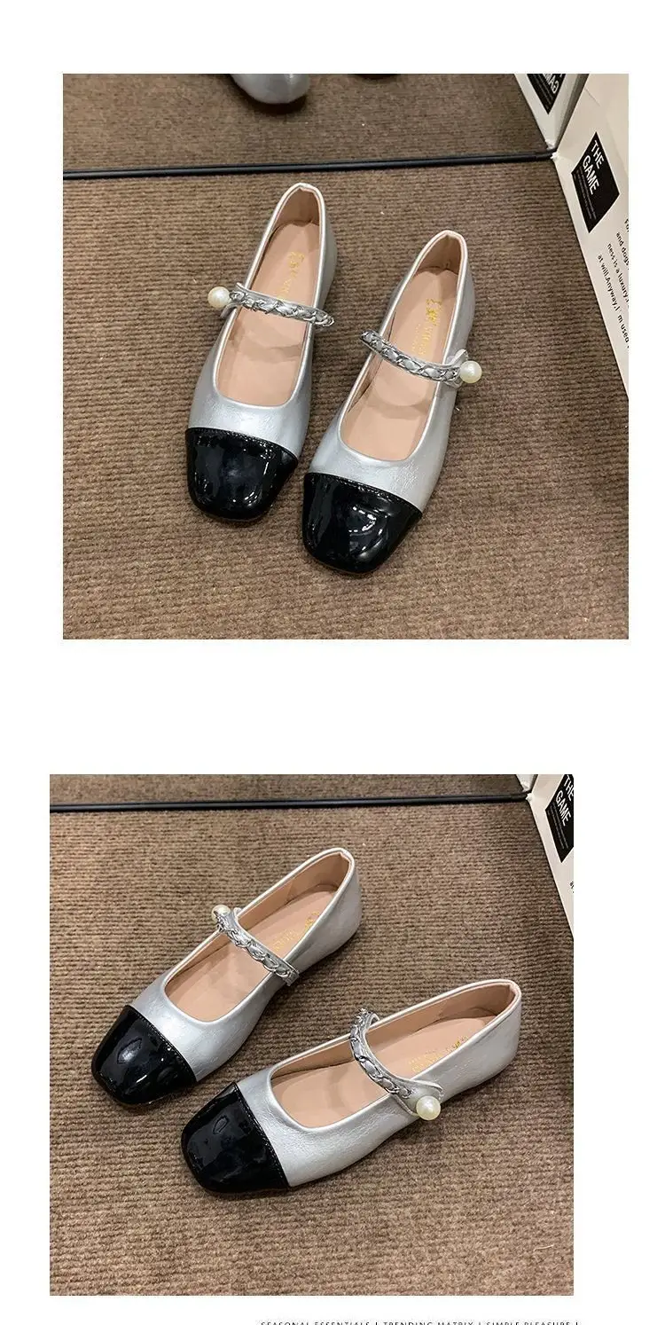 Mary Jane Women's Pearl Buckle Flat Shoes Autumn 2024 — feature 11