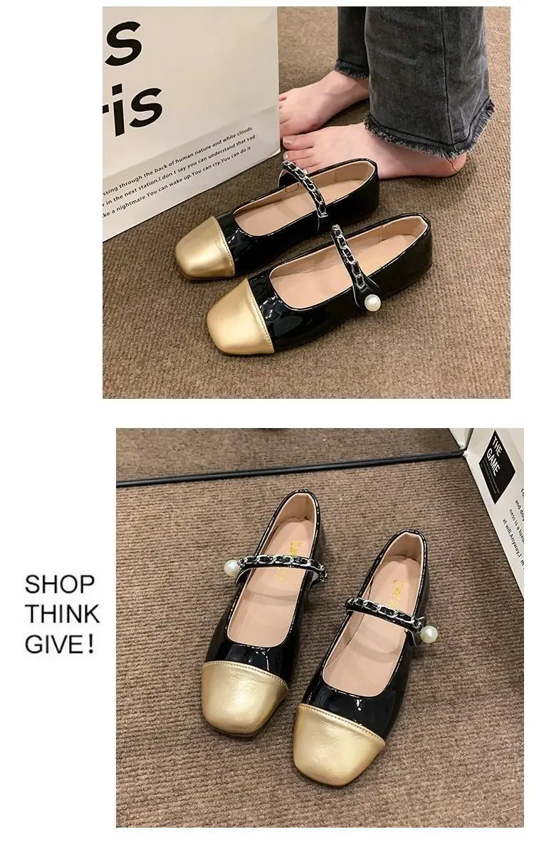 Mary Jane Women's Pearl Buckle Flat Shoes Autumn 2024 — feature 12