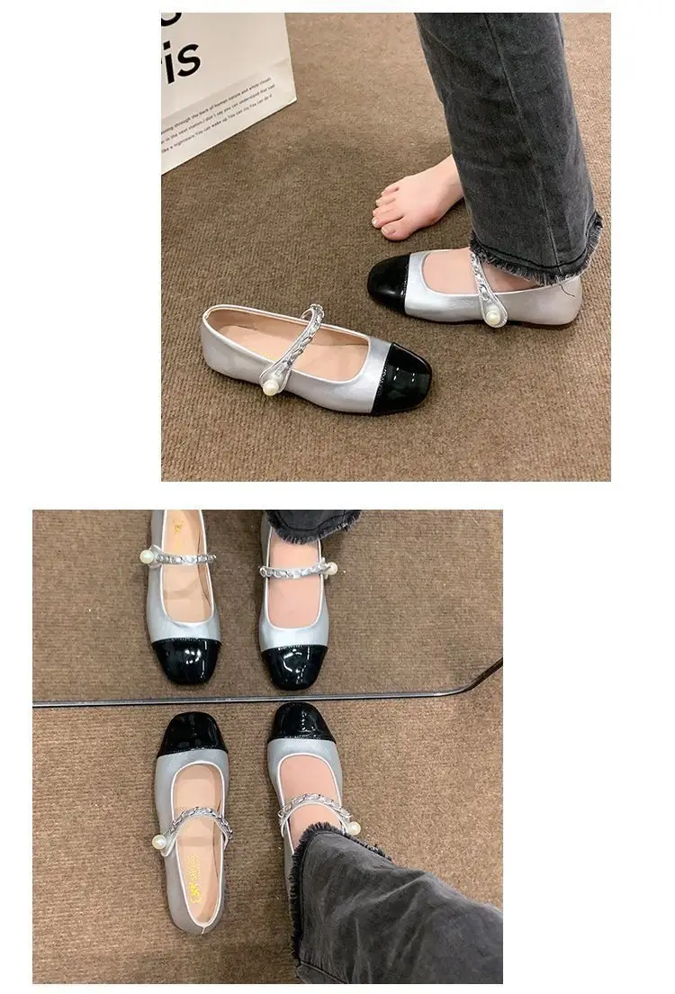 Mary Jane Women's Pearl Buckle Flat Shoes Autumn 2024 — feature 8
