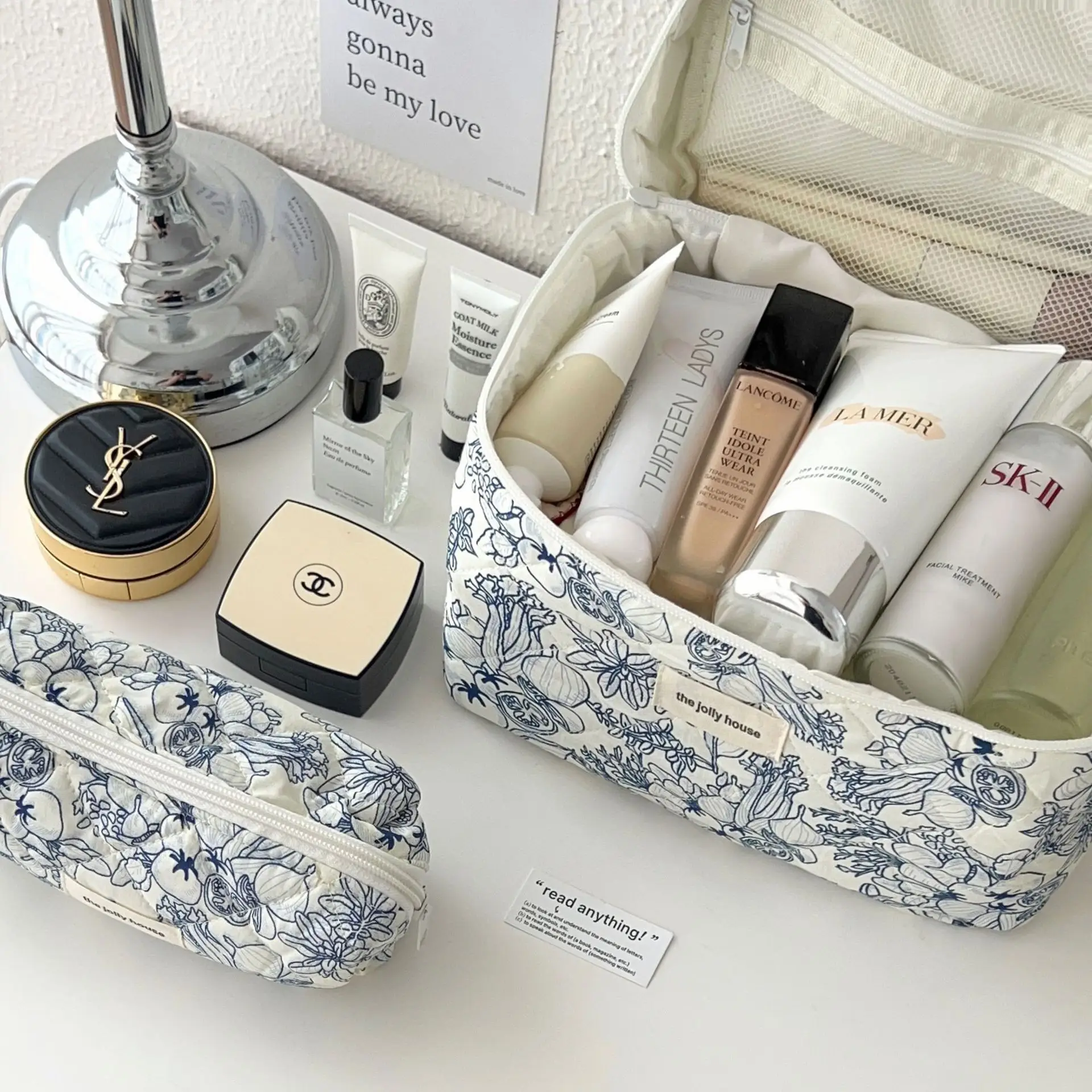 Women's Portable Large Capacity Flower Cosmetic Storage Bag