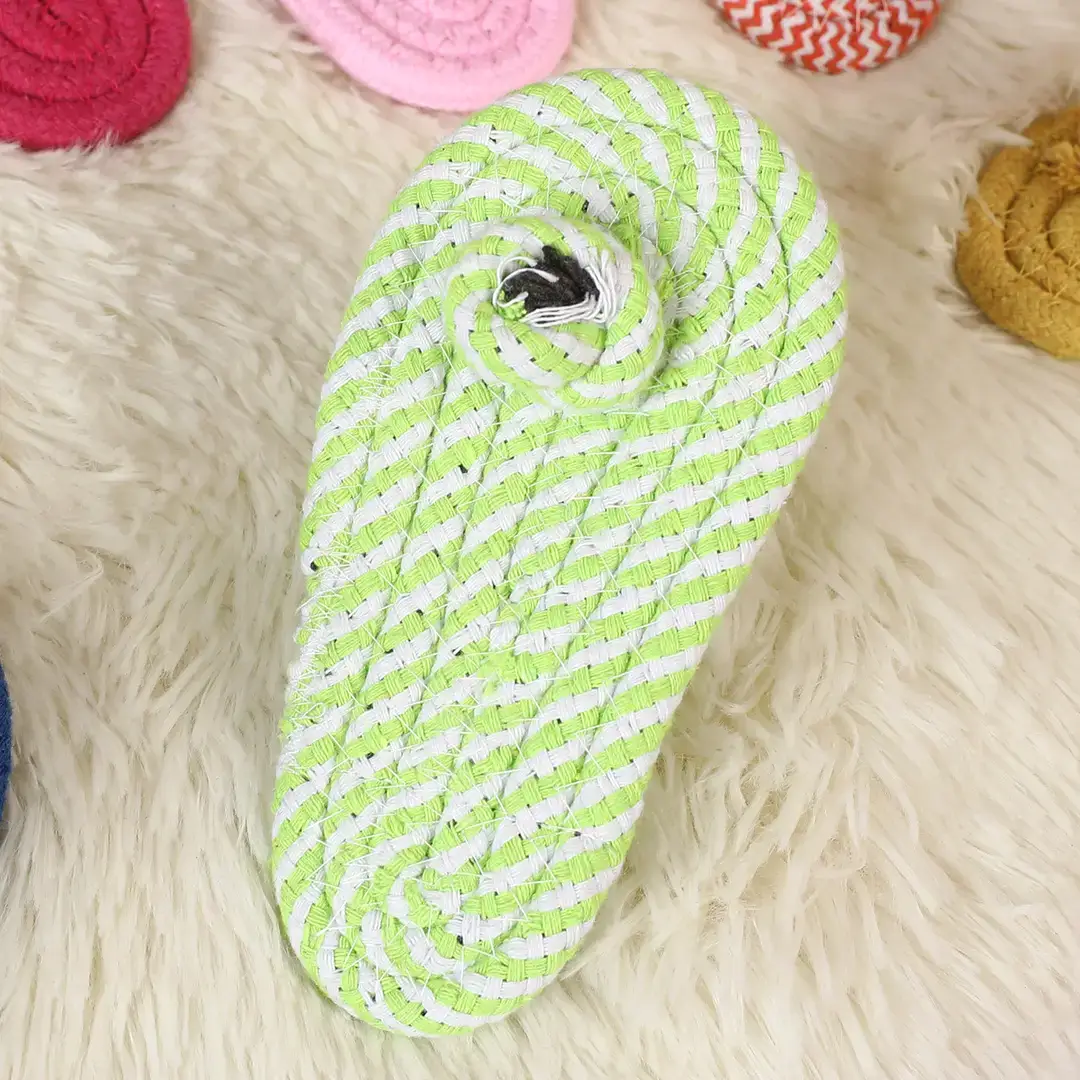 Manufacturer Wholesale Pet Cotton Rope Slippers for Large and Small Dogs, Anti-Tear, Durable, Chew-Resistant, Teeth-Cleaning Cotton Rope Knot Toys for Dogs
