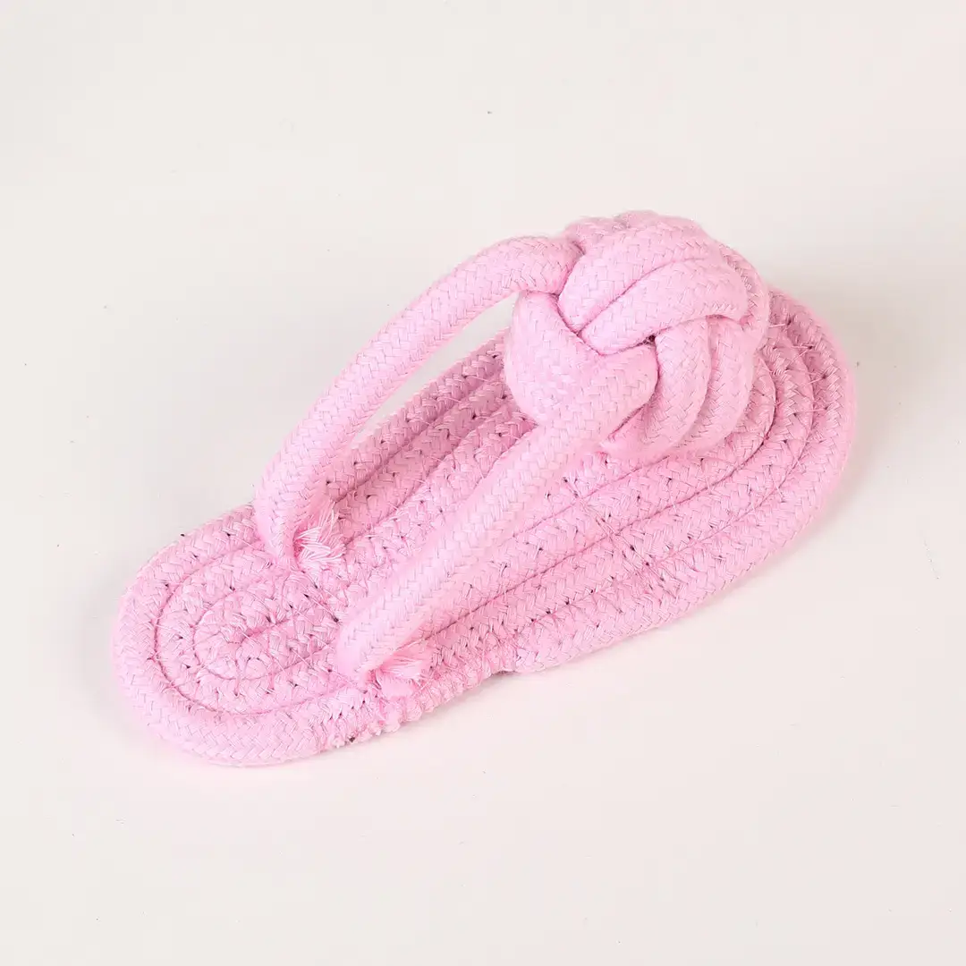 Manufacturer Wholesale Pet Cotton Rope Slippers for Large and Small Dogs, Anti-Tear, Durable, Chew-Resistant, Teeth-Cleaning Cotton Rope Knot Toys for Dogs