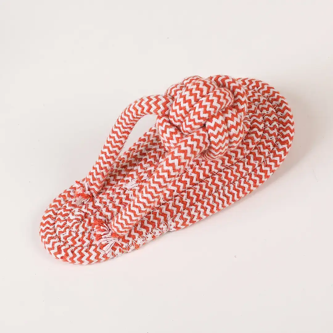 Manufacturer Wholesale Pet Cotton Rope Slippers for Large and Small Dogs, Anti-Tear, Durable, Chew-Resistant, Teeth-Cleaning Cotton Rope Knot Toys for Dogs