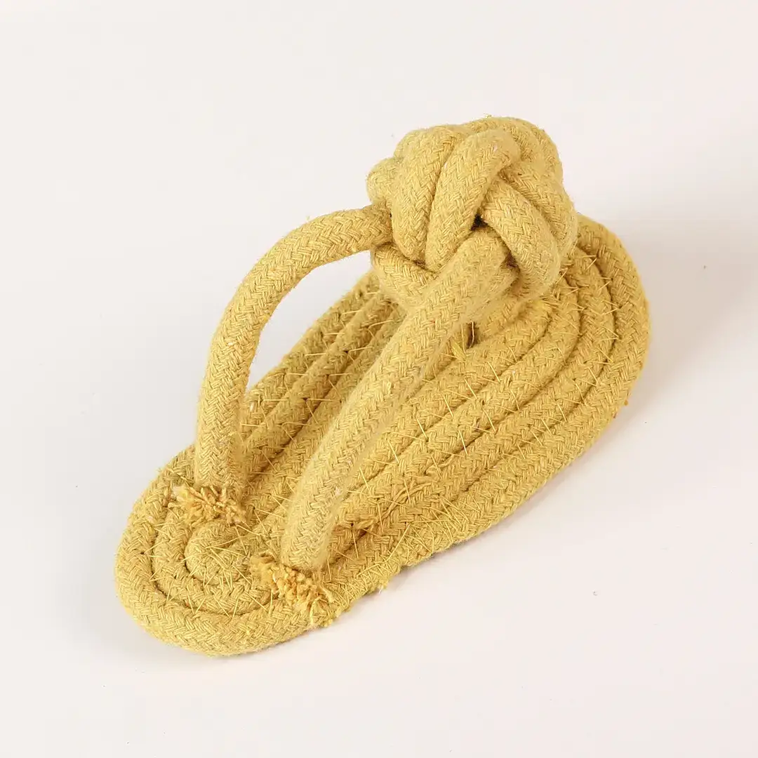Manufacturer Wholesale Pet Cotton Rope Slippers for Large and Small Dogs, Anti-Tear, Durable, Chew-Resistant, Teeth-Cleaning Cotton Rope Knot Toys for Dogs