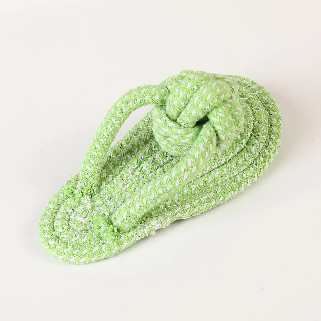 Manufacturer Wholesale Pet Cotton Rope Slippers for Large and Small Dogs, Anti-Tear, Durable, Chew-Resistant, Teeth-Cleaning Cotton Rope Knot Toys for Dogs