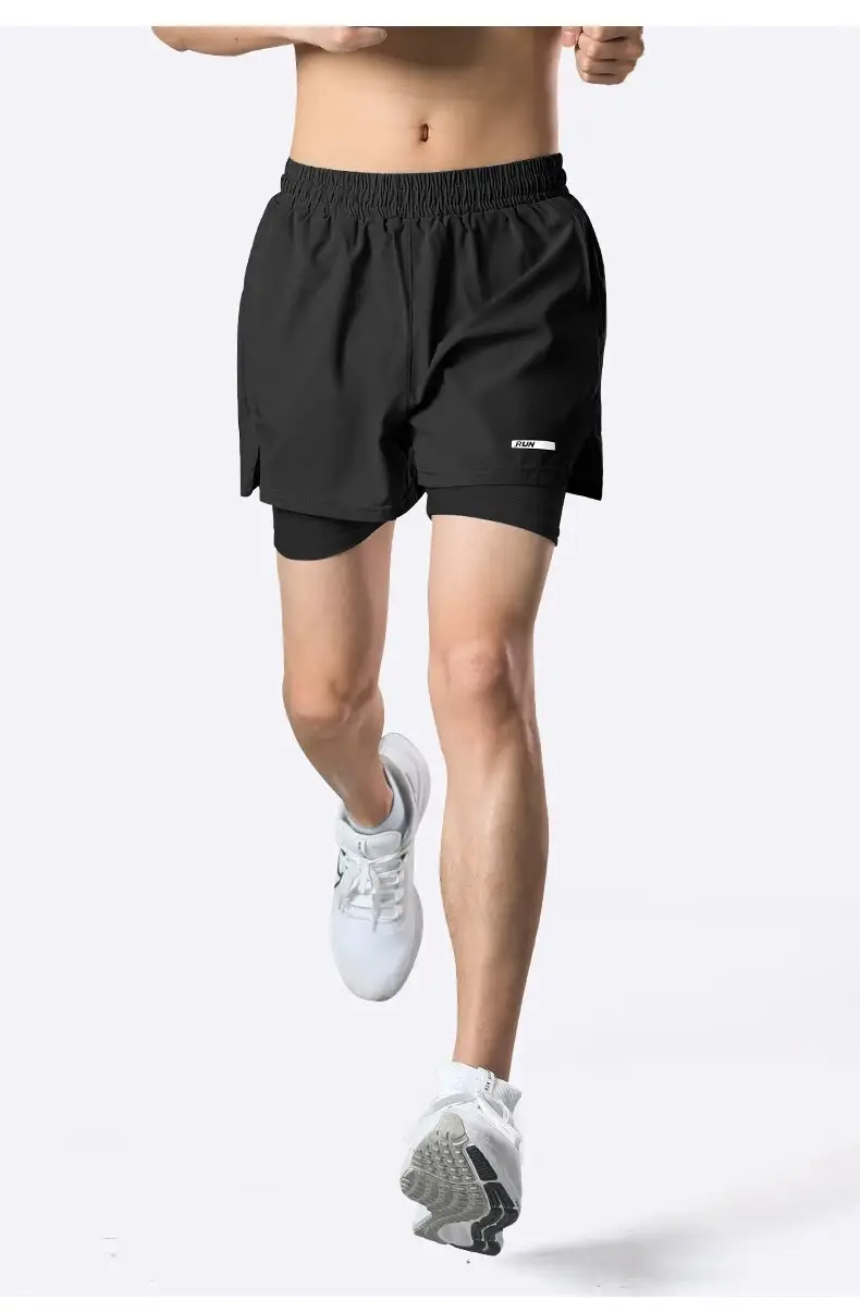 Men Grey Running Track Shorts with Mobile Cover — feature 15