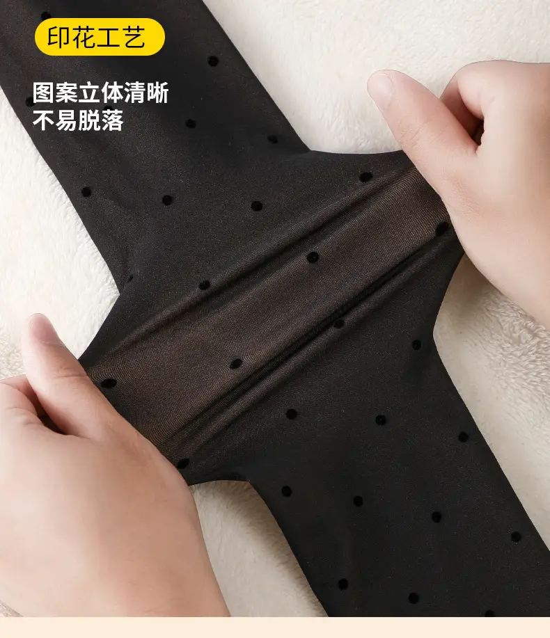 Black Translucent Skin Bare Leg Artifact Women's Autumn and Winter Fake Translucent Pantyhose One-Piece Black Stockings Fleece-Lined Thickeneded Leggings Wholesale — feature 7