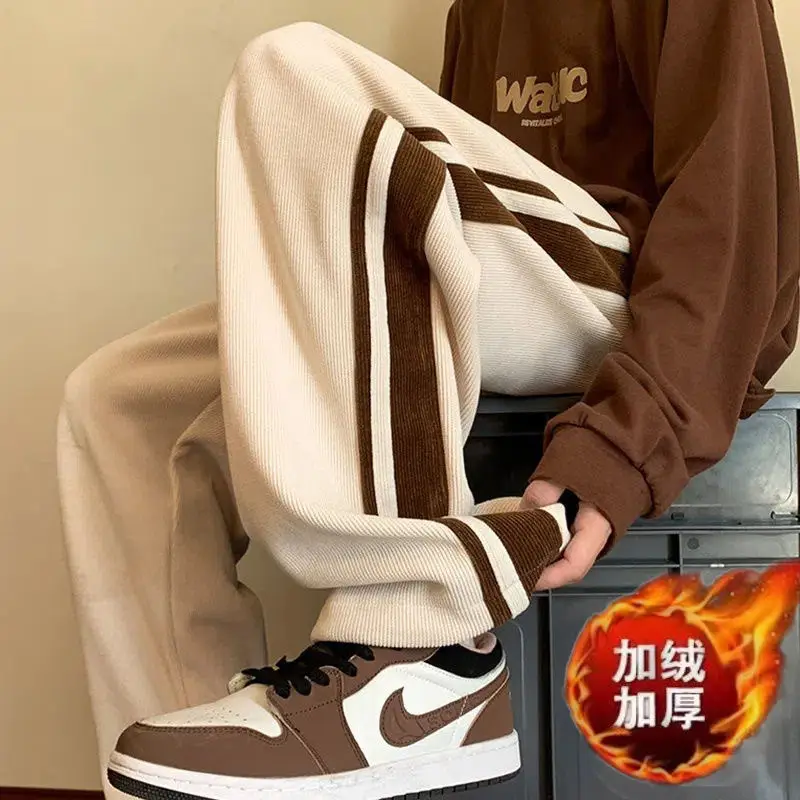 Men's Black Fleece Lined Winter Sports Pants Thickened Warm — feature 21