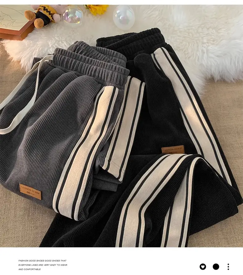 Men's Black Fleece Lined Winter Sports Pants Thickened Warm — feature 25