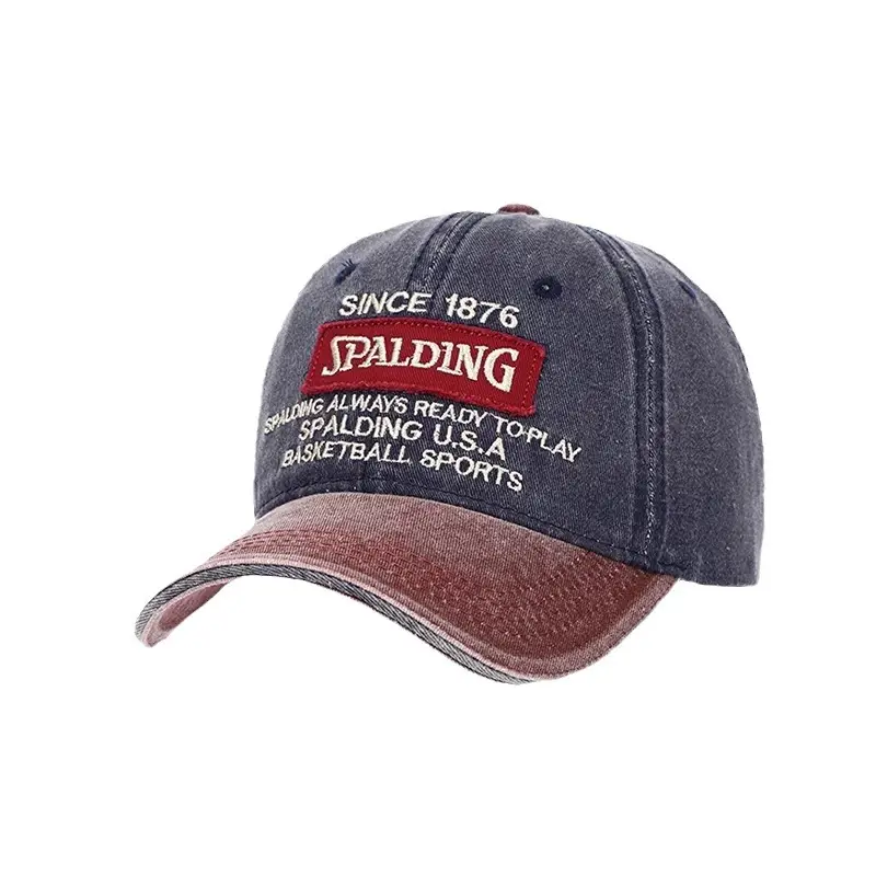 American Denim Baseball Cap Women Retro Wide Brim