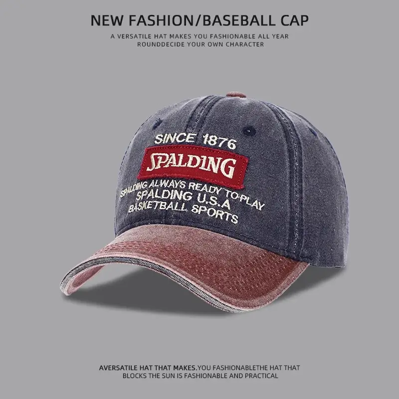 American Denim Baseball Cap Women Retro Wide Brim — feature 3
