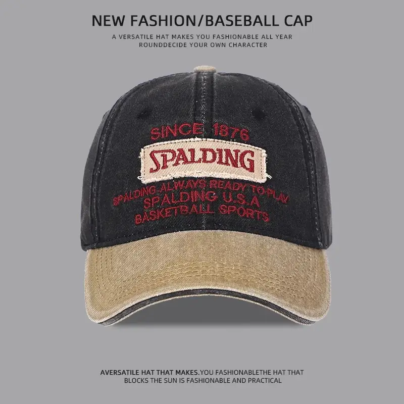 American Denim Baseball Cap Women Retro Wide Brim — feature 6