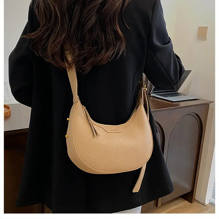 Women's Creamy Underarm Bag with Adjustable Strap — feature 19
