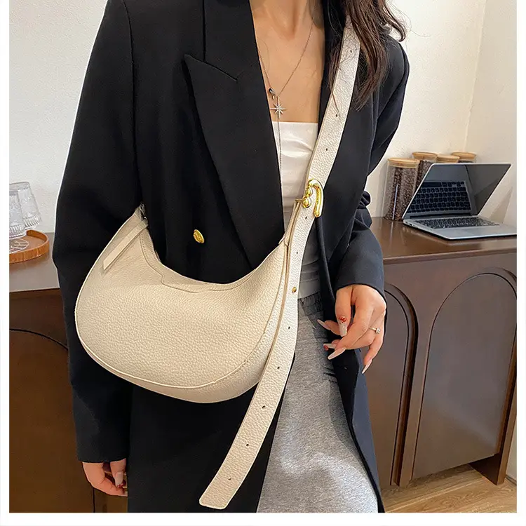Women's Creamy Underarm Bag with Adjustable Strap — feature 21