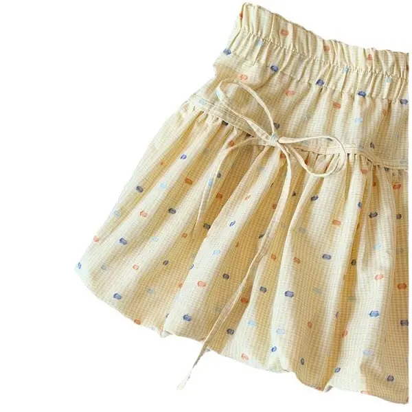 Women's Yellow Printed High Waist Skirt Set - Image 6