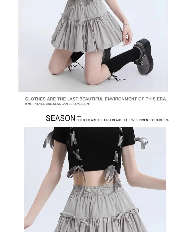 Black Bow Pleated High Waist Tulle Skirt for Women — feature 5