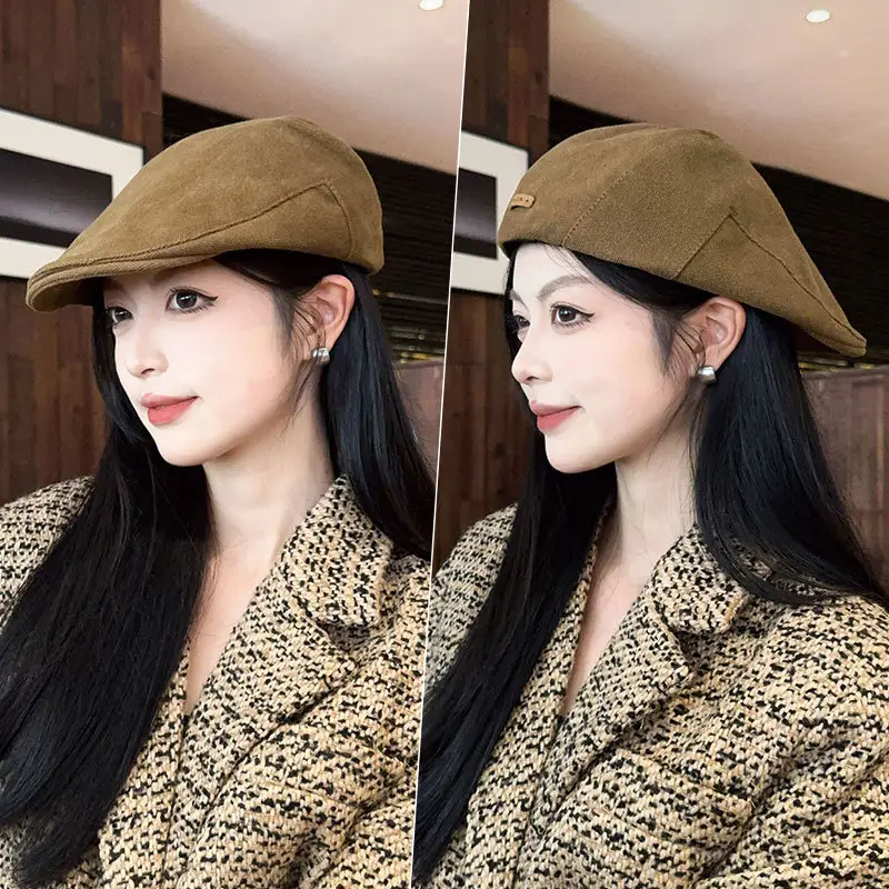 Men's Tan Duckbill Beret Cap Summer Wear - Image 7