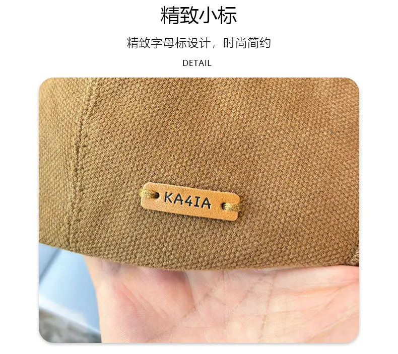 Men's Tan Duckbill Beret Cap Summer Wear — feature 9