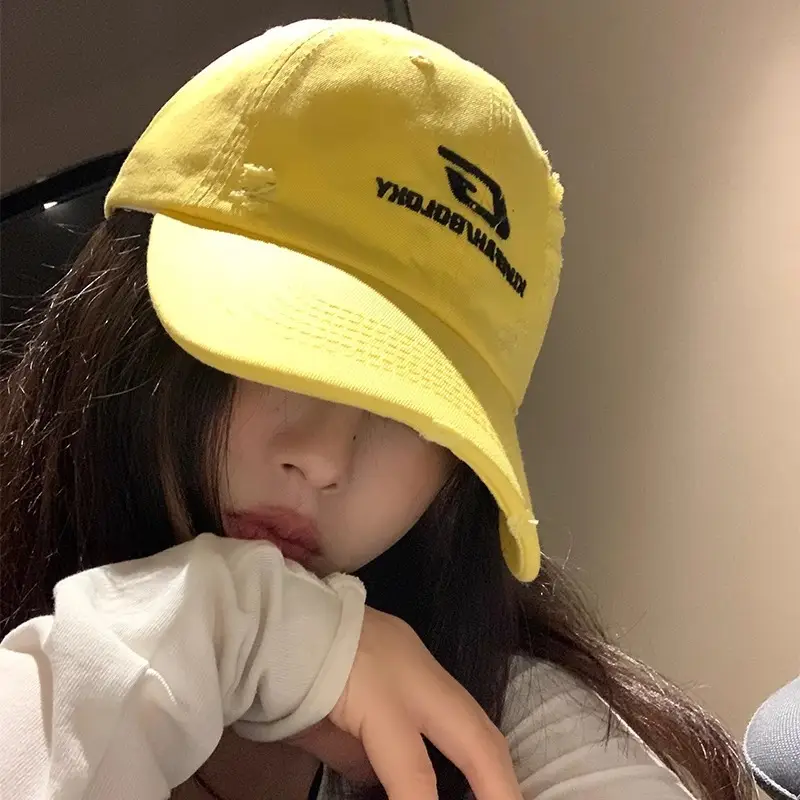 American Hip Hop Cap Women Summer 2024 Red Yellow Beige - Image 8