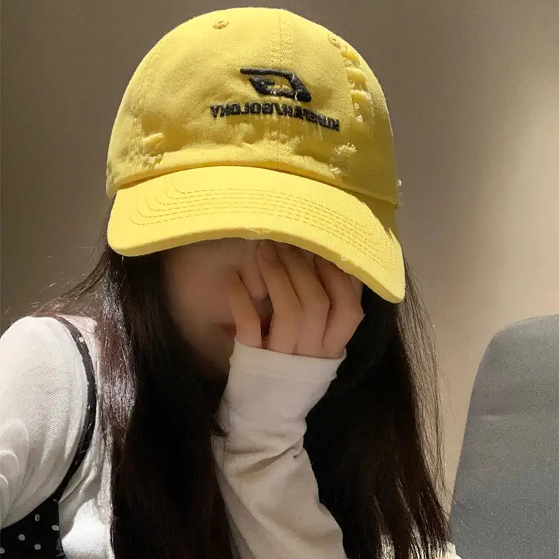 American Hip Hop Cap Women Summer 2024 Red Yellow Beige - Image 10