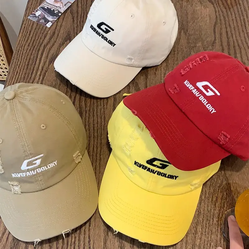 American Hip Hop Cap Women Summer 2024 Red Yellow Beige - Image 11