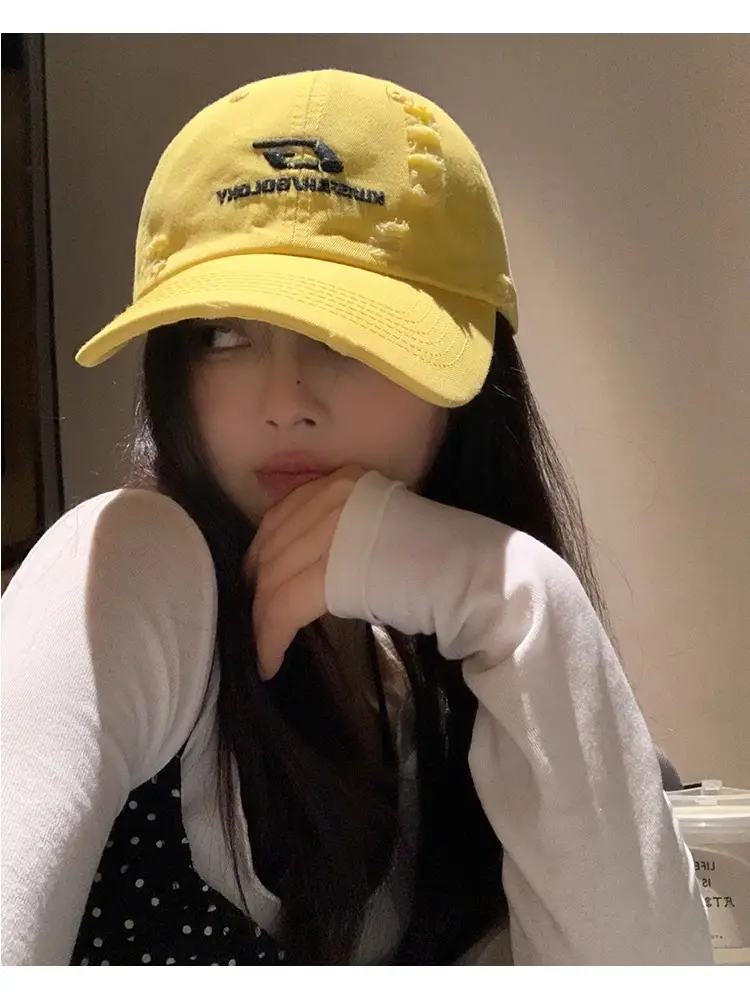 American Hip Hop Cap Women Summer 2024 Red Yellow Beige — feature 10