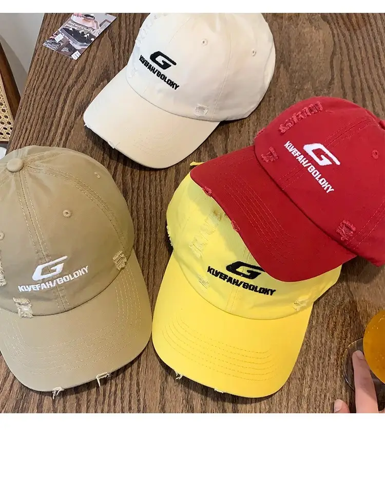American Hip Hop Cap Women Summer 2024 Red Yellow Beige — feature 13