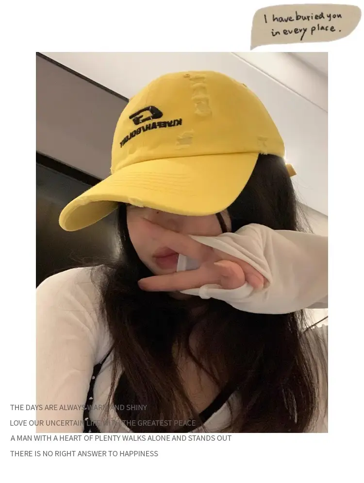 American Hip Hop Cap Women Summer 2024 Red Yellow Beige — feature 6