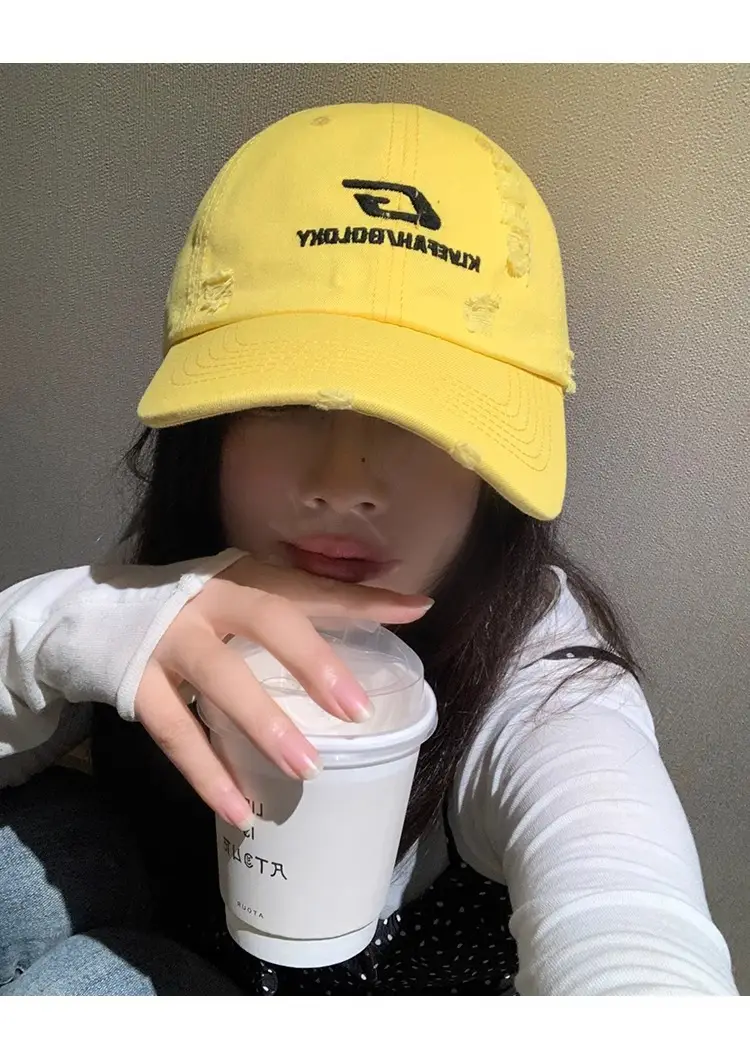 American Hip Hop Cap Women Summer 2024 Red Yellow Beige — feature 9