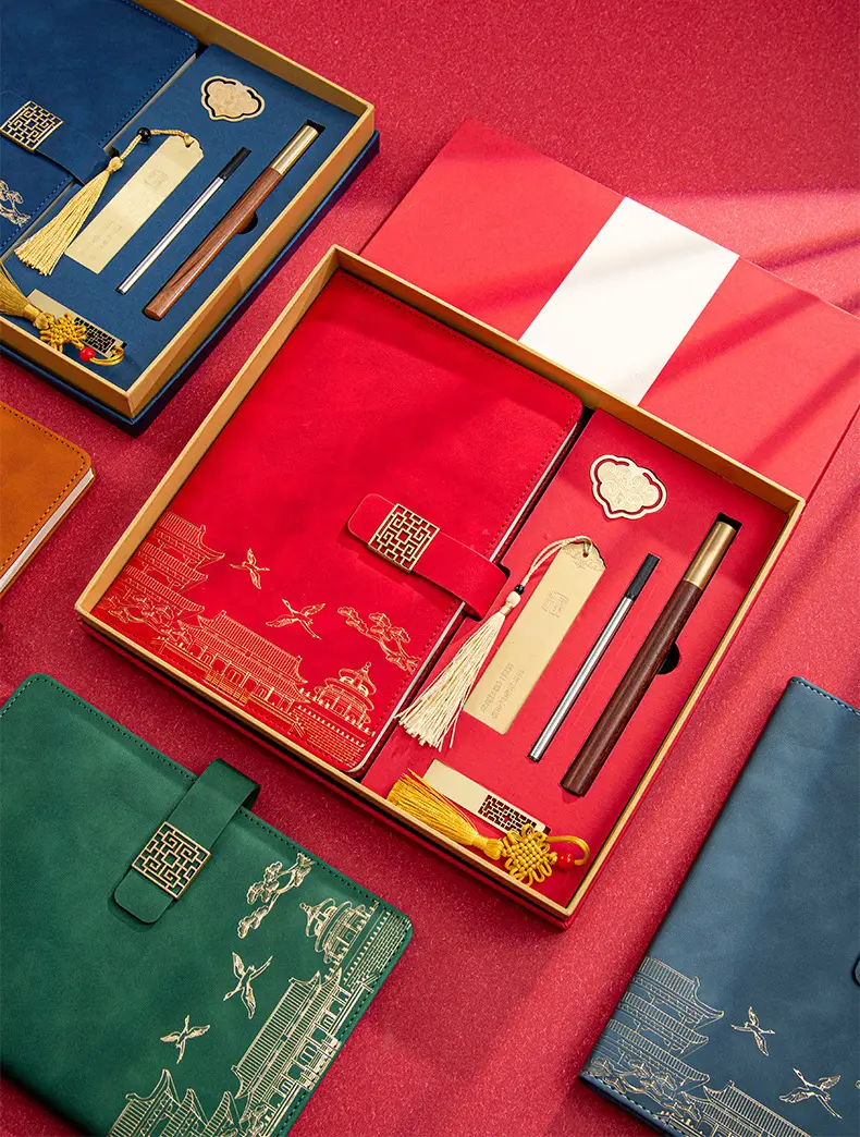 A5 National Trend Notebook Gift Box Set with High Appearance and Creative Chinese Style Forbidden City Notepad with Printable Logo and Cultural Creation — feature 20